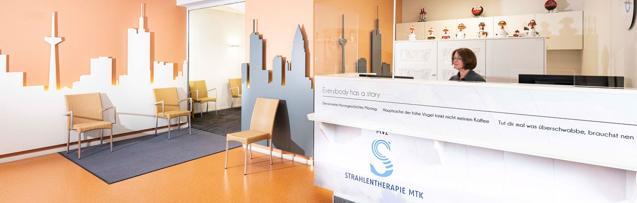 Empfangsbereich der Strahlentherapie Praxis in Liederbach